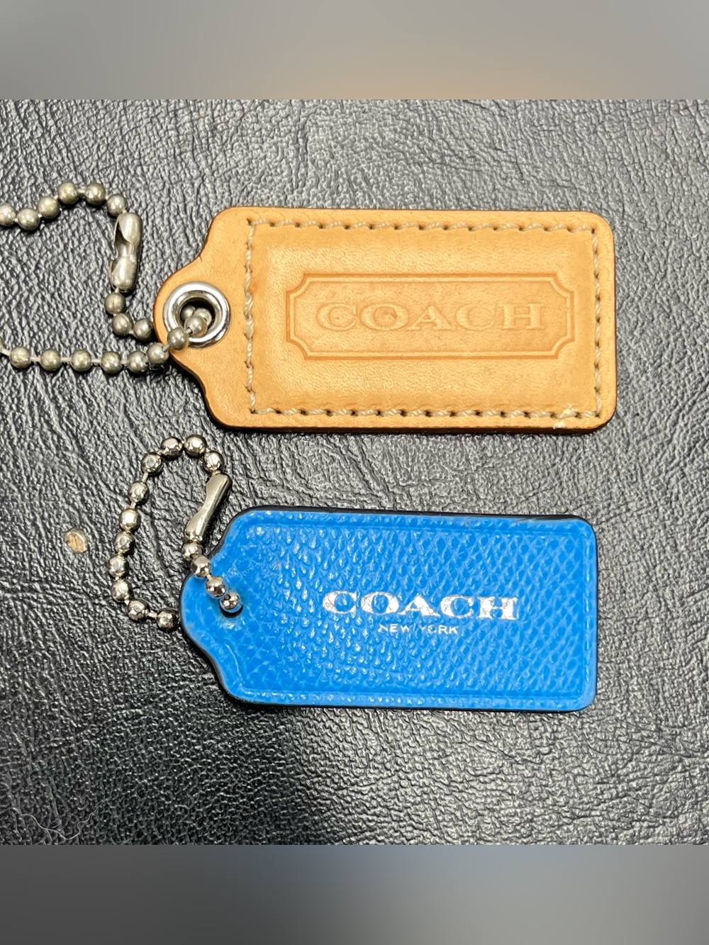 Coach leather hangtags